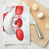 Santa und Elf Niedliche und lustige Charaktere pin Geschirrtuch (Viertel Falte)