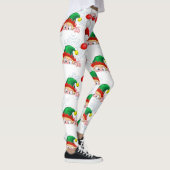 Santa und Elf Niedliche und lustige Charaktere pin Leggings (Rechts)