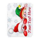 Santa und Elf Niedliche und lustige Charaktere pin Magnet (Vertikal)