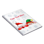 Santa und Elf Niedliche und lustige Charaktere pin Notizblock (Rechte Seite)