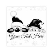 Santa und Elf Niedliche und lustige Charaktere pin Permastempel (Design)