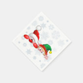 Santa und Elf Niedliche und lustige Charaktere pin Serviette (Ecke)