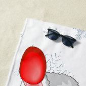 Santa und Elf Niedliche und lustige Charaktere pin Strandtuch (Beispiel)