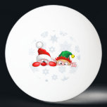 Santa und Elf Niedliche und lustige Charaktere pin Tischtennisball<br><div class="desc">Niedliche und lustige Santa und Elf Cartoon Charaktere,  die von hinter einem Panel herblicken. Original Vector Illustration Copyright BluedarkArt The ChameleonArt.</div>