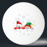 Santa und Elf Niedliche und lustige Charaktere pin Tischtennisball<br><div class="desc">Niedliche und lustige Santa und Elf Cartoon Charaktere,  die von hinter einem Panel herblicken. Original Vector Illustration Copyright BluedarkArt The ChameleonArt.</div>