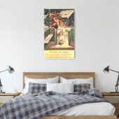 Santa und Engel mit Lattern Leinwanddruck (Insitu (Schlafzimmer))