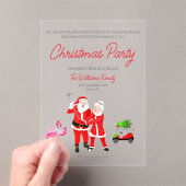 Santa und Frau Claus Golf Swing Einladung (Insitu (Handheld))