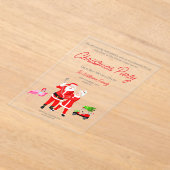 Santa und Frau Claus Golf Swing Einladung (Ablage )