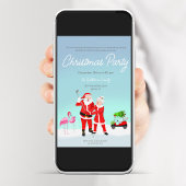 Santa und Frau Claus Golf Swing Einladung