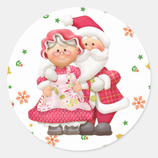 Santa und Frau Claus Sticker