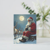 Santa und Freunde Feiertagskarte (Stehend Vorderseite)