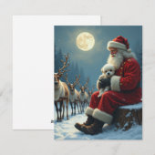 Santa und Freunde Feiertagskarte (Vorne/Hinten)
