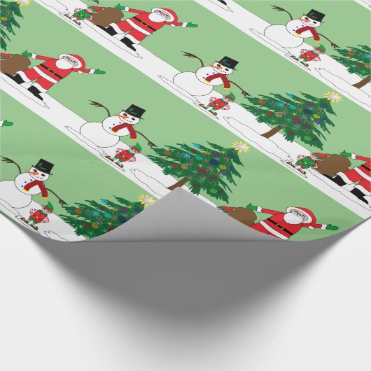 Santa und Freunde Geschenkpapier (Ecke)