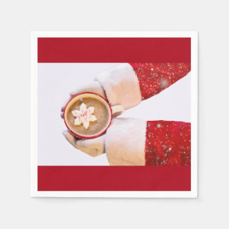 Santa und heiße Schokolade Serviette