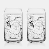 Santa und Hirsch-Sodaglas Dosenglas (Rückseite)