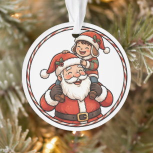 Santa-und-Kind-Weihnachtsdekoration Ornament