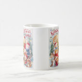 Santa und Kinder am Weihnachtsbaum Cute  Kaffeetasse (Mittel)