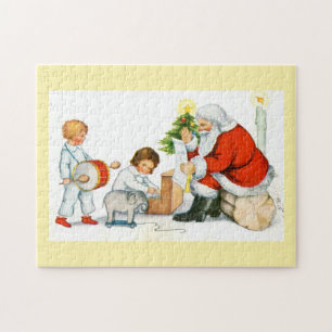 Santa und Kinder Puzzle