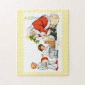 Santa und Kinder Puzzle (Vertikal)