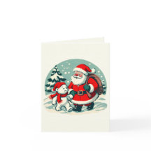 Santa und kleiner Eisbär