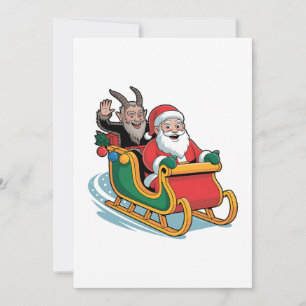 Santa und Krampus Evil Dunkle Weihnachtsfeiertage  Karte
