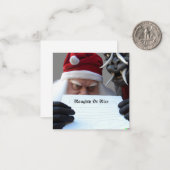 Santa und Krampus Weihnachtskarte Mitteilungskarte (Vorderseite/Rückseite Beispiel)