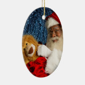 Santa und Leo der Löwe Keramik Ornament (Rechts)