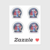 Santa und Mrs Claus Aufkleber (Blatt)