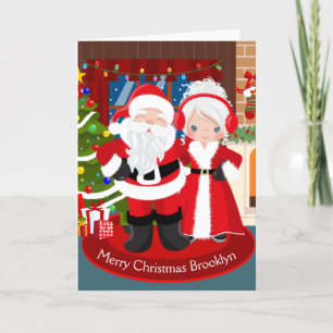 Santa und Mrs. Claus Feiertagskarte