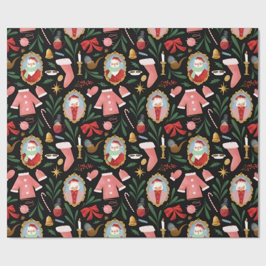 santa und mrs claus ferien papier geschenkpapier (Flach)