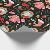 santa und mrs claus ferien papier geschenkpapier (Ecke)
