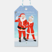 Santa und Mrs. Claus Golf Swing Geschenkanhänger (Vorderseite)