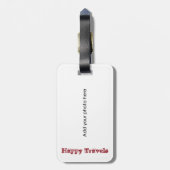 Santa und Mrs Claus Holiday Reisen Gepäckanhänger (Rückseite vertikal)