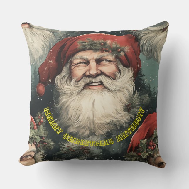 Santa und Nachricht Kissen (Vorderseite)