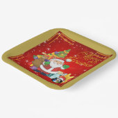 Santa und Penquin Lieferung präsentiert Party Tell Pappteller (Gewinkelt)