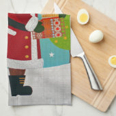 Santa und Presents Geschirrtuch (Viertel Falte)