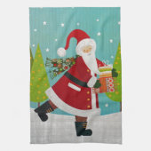 Santa und Presents Geschirrtuch (Vertikal)