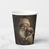 Santa und Puppy Pappbecher (Rückseite)