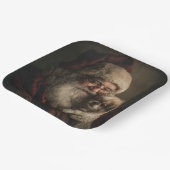 Santa und Puppy Pappteller (Gewinkelt)