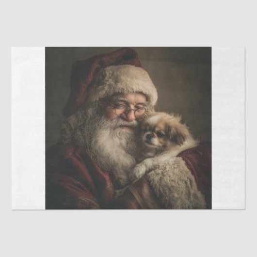 Santa und Puppy Seidenpapier (Vorderseite)
