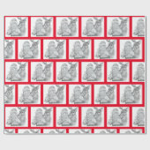 Santa und Reindeer Geschenkpapier (Flach)