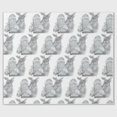 Santa und Reindeer Geschenkpapier (Flach)