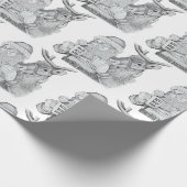Santa und Reindeer Geschenkpapier (Ecke)