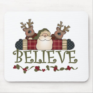 Santa und Reindeer glauben Mousepad