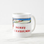 Santa und Reindeer Kaffeetasse (VorderseiteRechts)