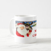 Santa und Reindeer Kaffeetasse (Vorderseite Links)