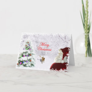 Santa und Reindeer Karte