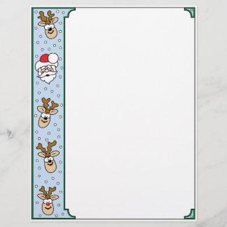 Santa und Reindeer Letterhead