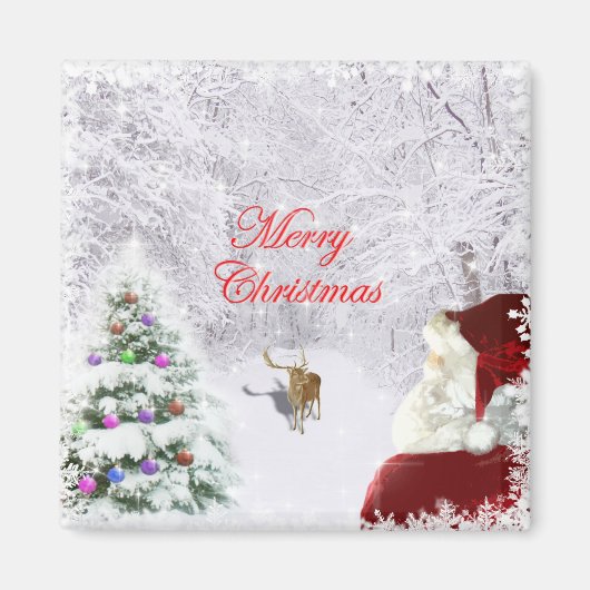 Santa und Reindeer Magnet (Vorne)