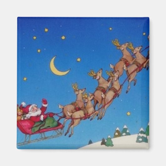 Santa und Reindeer Magnet (Vorne)